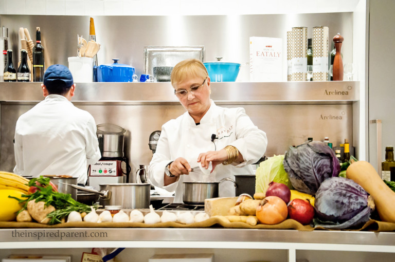 Lidia prepared a few different courses (including dessert!) during class and they were all awesome!