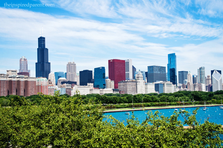 There's a lovely view of Chicago's skyline from the terrace of the Shedd Aquarium. We usually pack a lunch and eat outside when the weather permits.